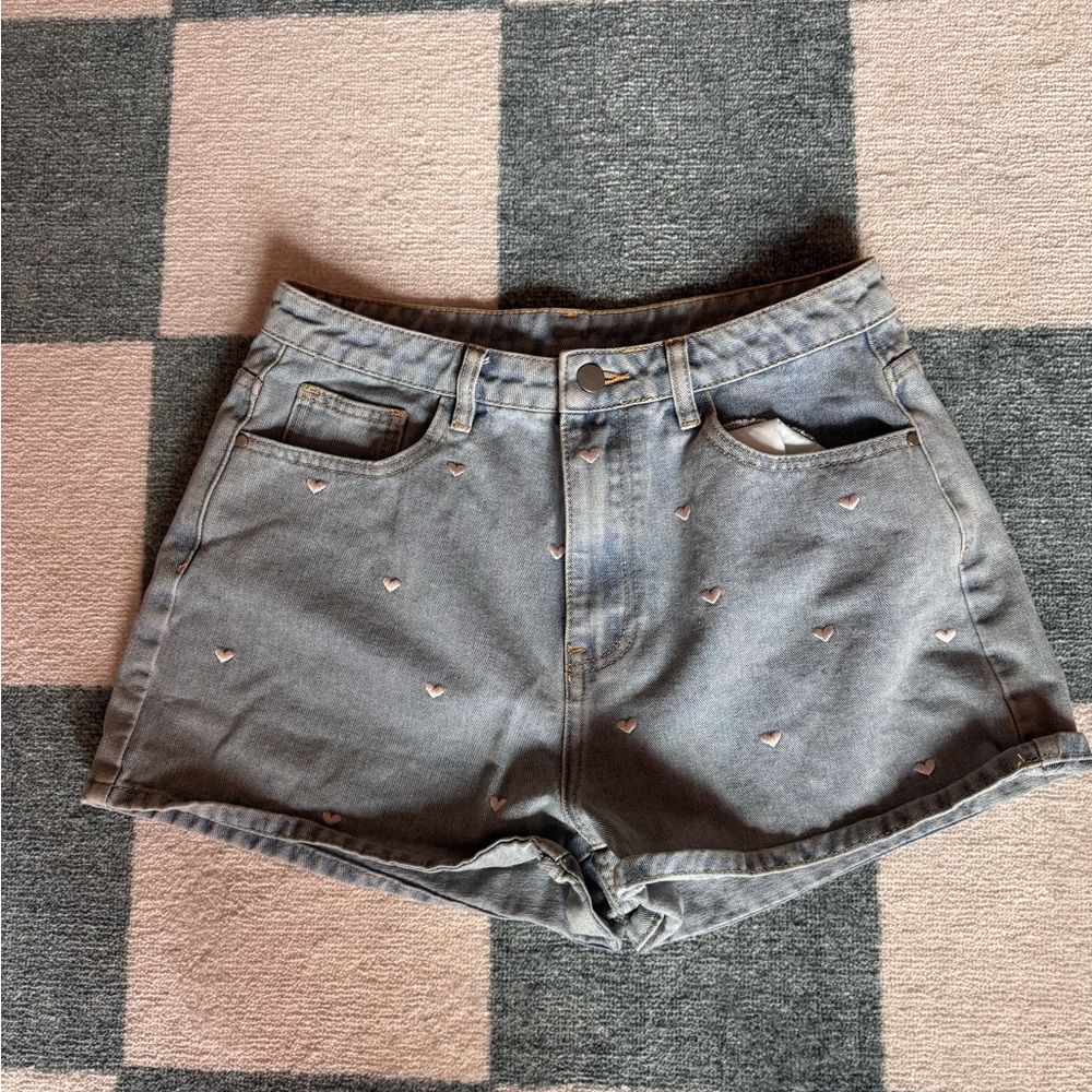 Embroidered Denim Women's Shorts